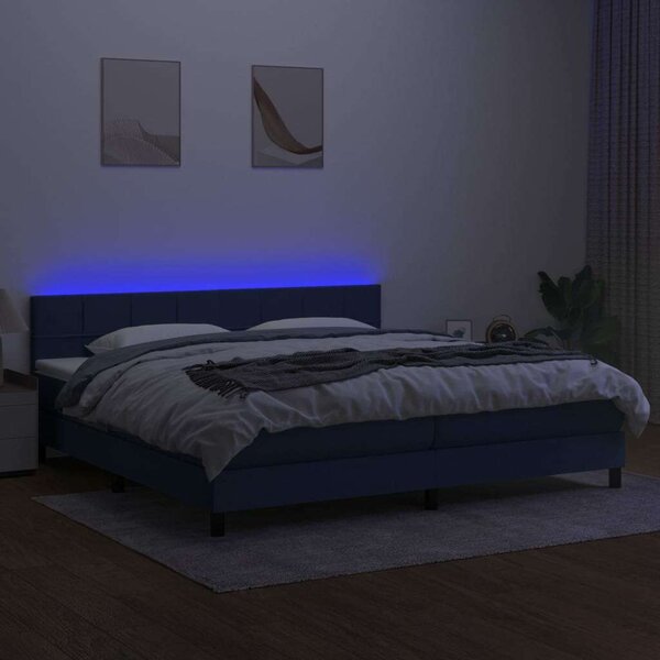 VidaXL Kék Ágy LED-del - 200x200 cm
