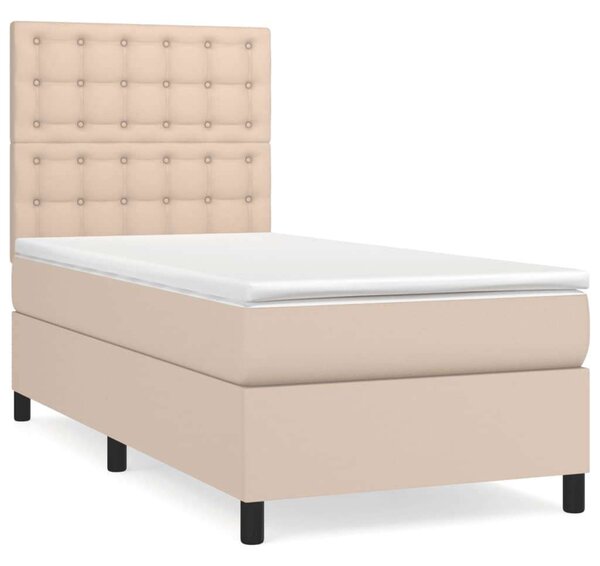 VidaXL Cappuccino Ágy - Műbőr - 100x200 cm