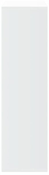 Fehér szerelt fa térelválasztó könyvespolc 69,5x29x103,5 cm