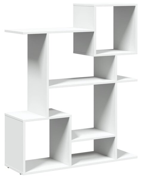 Fehér szerelt fa térelválasztó könyvespolc 92x29x112 cm
