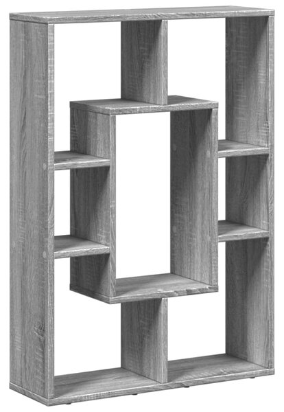 Szürke sonoma színű szerelt fa könyvespolc 63 x 20 x 90 cm