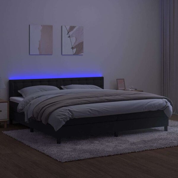 VidaXL - LED-es Bársony Ágy - 200x200 cm