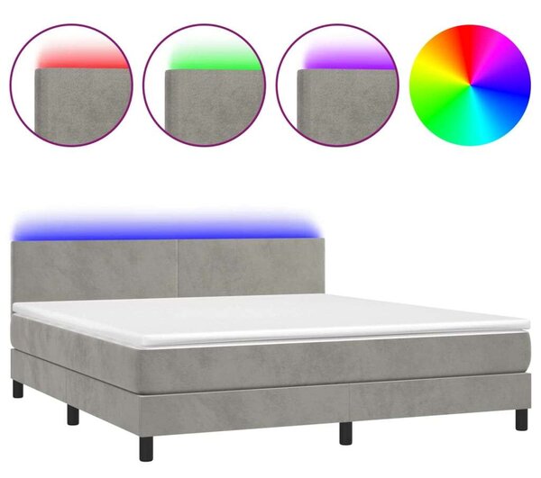 Bársony Ágy LED-del - 180x200 cm
