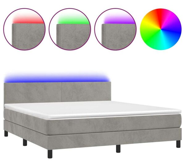 Bársony Ágy LED-del - 180x200 cm