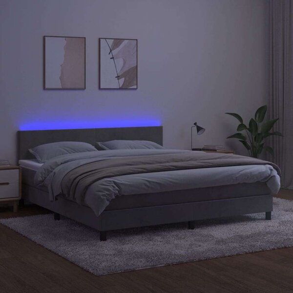 Bársony Ágy LED-del - 180x200 cm