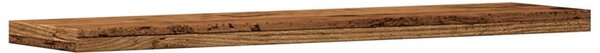 4 db antik fa színű szerelt fa fali polc 40 x 10 x 1,5 cm
