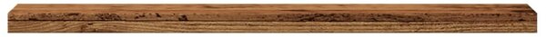 4 db antik fa színű szerelt fa fali polc 40 x 10 x 1,5 cm