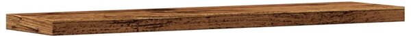 4 db antik fa színű szerelt fa fali polc 40 x 10 x 1,5 cm