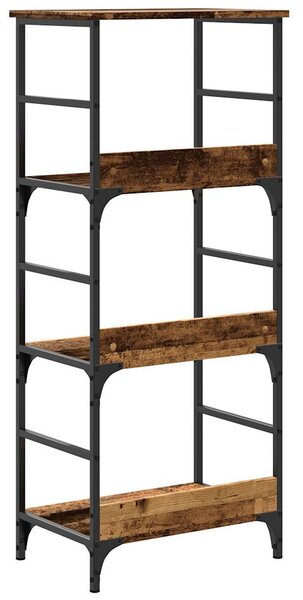 Antik fa színű szerelt fa könyvszekrény 50 x 33 x 117,5 cm