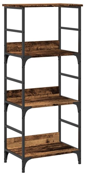 Antik fa színű szerelt fa könyvszekrény 50 x 33 x 117,5 cm