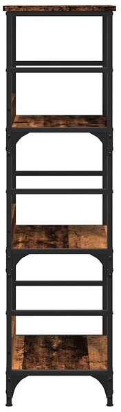 Antik fa színű szerelt fa könyvszekrény 50 x 33 x 117,5 cm