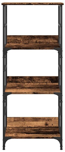 Antik fa színű szerelt fa könyvszekrény 50 x 33 x 117,5 cm