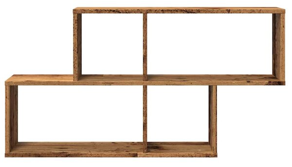 Antik fa színű szerelt fa fali polc 100 x 18 x 53 cm