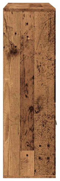 Antik fa színű szerelt fa könyvszekrény 98 x 29 x 97,5 cm