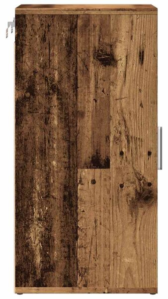 2 db antik fa színű szerelt fa cipősszekrény 32 x 35 x 70 cm