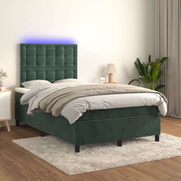 VidaXL Bársony Ágy - LED-es - 120x200 cm