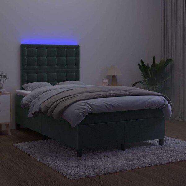 VidaXL Bársony Ágy - LED-es - 120x200 cm