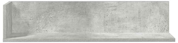 2 db betonszürke szerelt fa fali polc 75 x 16,5 x 16,5 cm