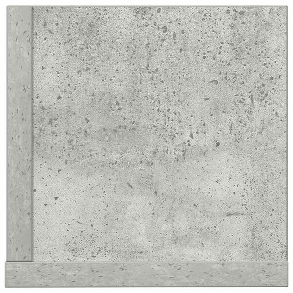2 db betonszürke szerelt fa fali polc 100 x 16,5 x 16,5 cm