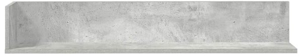 2 db betonszürke szerelt fa fali polc 100 x 16,5 x 16,5 cm