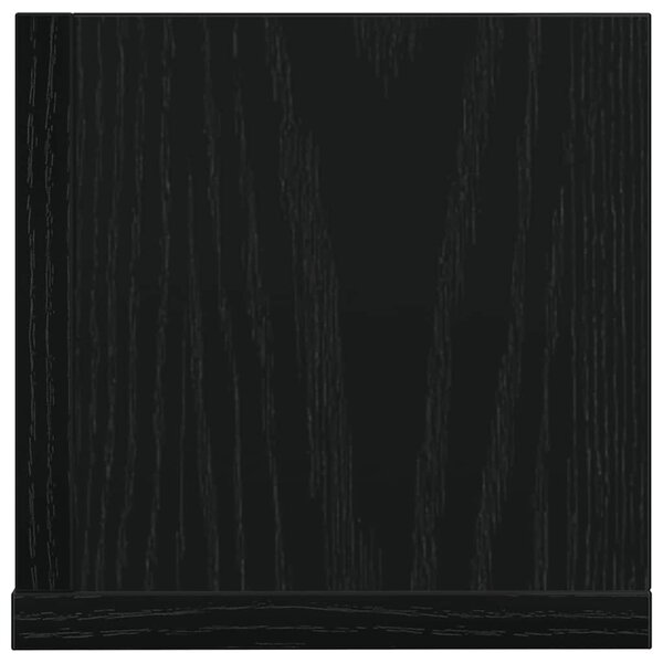 2 db fekete szerelt fa fali polc 100 x 16,5 x 16,5 cm