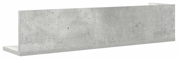 2 db betonszürke szerelt fa fali polc 75 x 16,5 x 16,5 cm