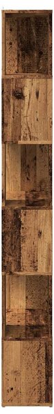 Antik fa színű térelválasztó könyvszekrény 60x24x186 cm