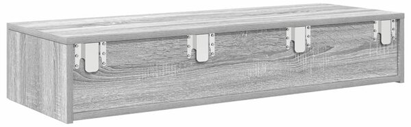 Falipolc fiókokkal szürke sonoma 100x36x19 cm műszaki fa
