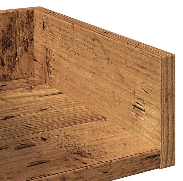 Antik fa színű szerelt fa könyvszekrény 48 x 25,5 x 140 cm