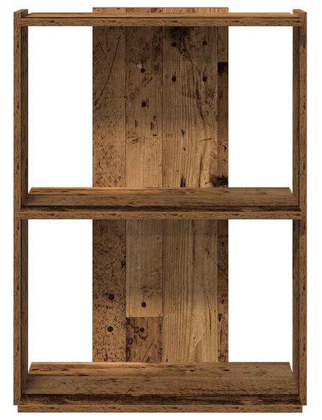 3 szintes antik fa szerelt fa könyvespolc 60x30x80 cm