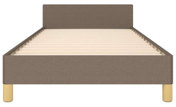 VidaXL tópszínű szövet ágykeret fejtámlával 90 x 200 cm