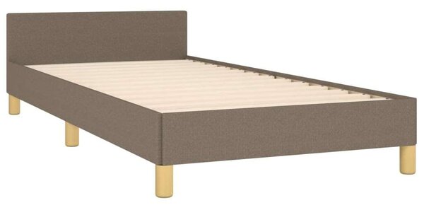 VidaXL tópszínű szövet ágykeret fejtámlával 90 x 200 cm