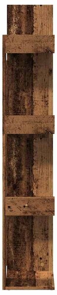 Antik fa színű szerelt fa könyvszekrény 48 x 25,5 x 140 cm