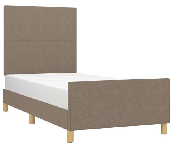 VidaXL tópszínű szövet ágykeret fejtámlával 90 x 200 cm