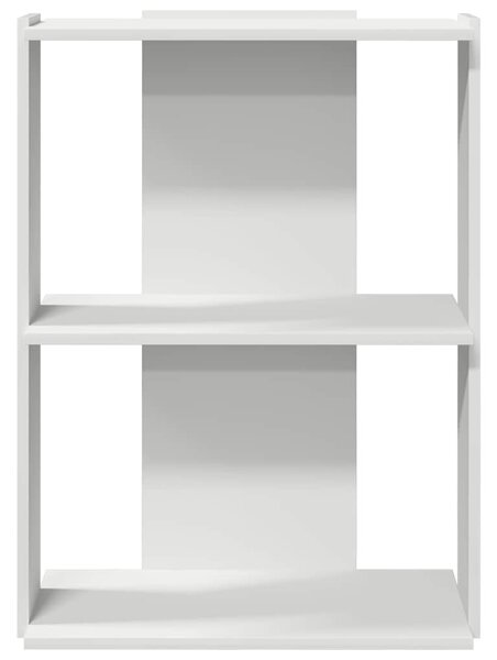 3 szintes fehér szerelt fa könyvespolc 60x30x80 cm