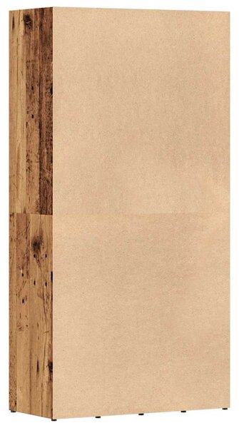 Könyves szekrény Régi fa 66x30x130 cm Gépelt fa