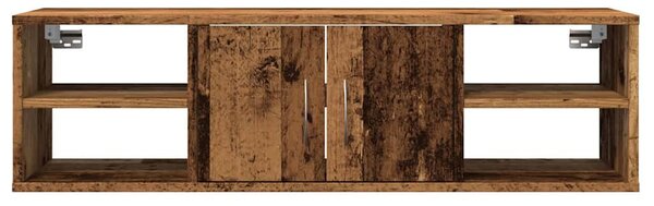 Antik fa színű szerelt fa faliszekrény 101x30x29 cm