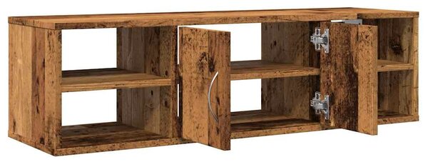 Antik fa színű szerelt fa faliszekrény 101x30x29 cm