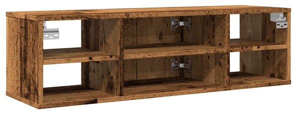 Antik fa színű szerelt fa faliszekrény 101x30x29 cm