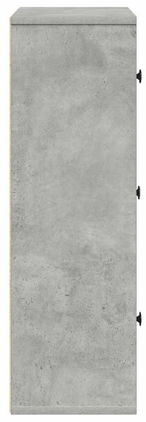 Betonszürke szerelt fa könyvespolc 60x24x76,5 cm