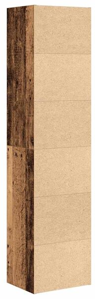 Antik fa színű szerelt fa könyvszekrény 31x24x127 cm