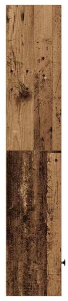 Antik fa színű szerelt fa könyvszekrény 31x24x127 cm