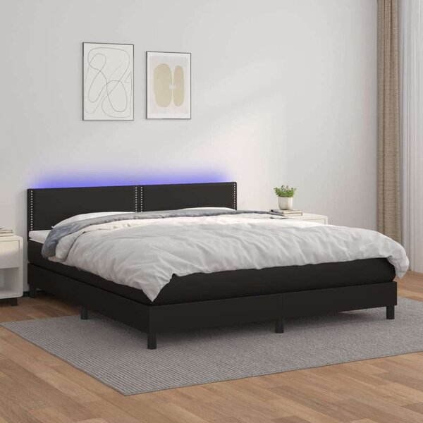 VidaXL - LED-es Műbőr Ágy - 180x200 cm