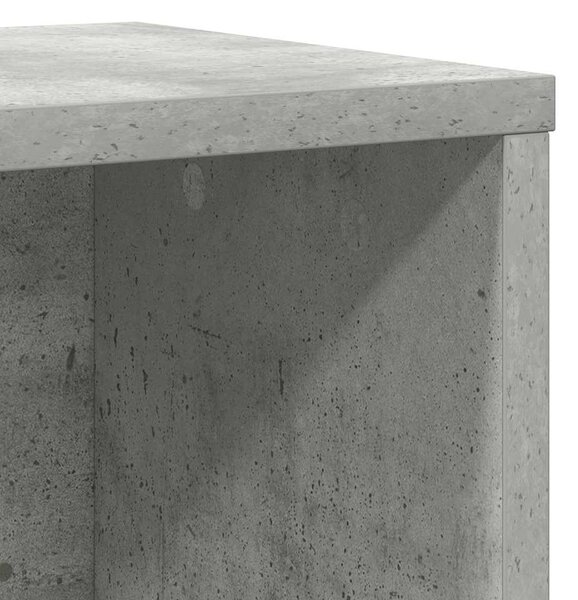 Betonszürke szerelt fa könyvespolc 60x24x76,5 cm