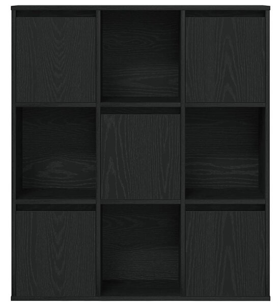 Könyvespolc fekete tölgy 89x24x101,5 cm Gépesített fa