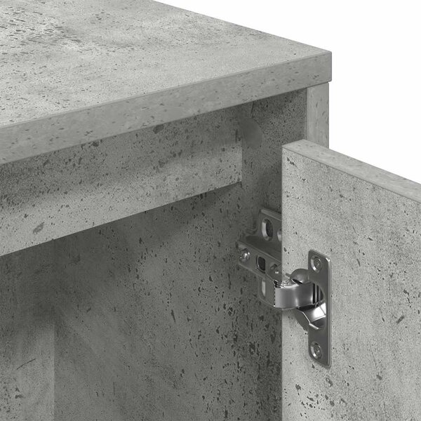 Betonszürke szerelt fa könyvespolc 89x24x101,5 cm