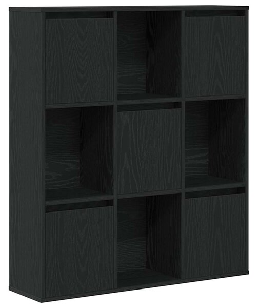 Könyvespolc fekete tölgy 89x24x101,5 cm Gépesített fa