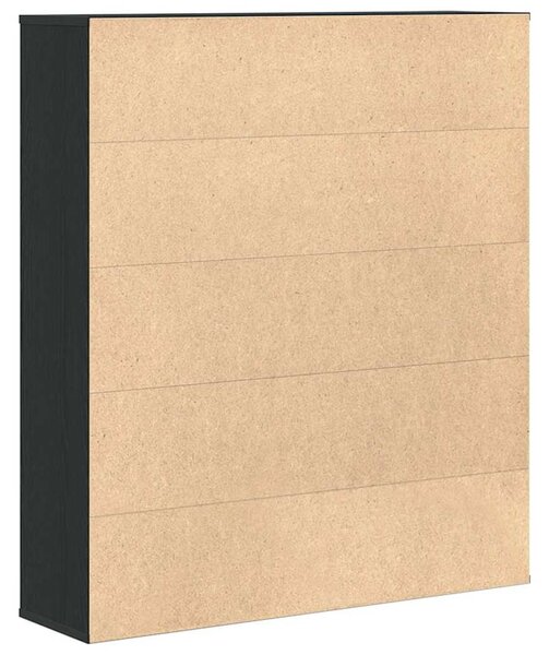 Könyvespolc fekete tölgy 89x24x101,5 cm Gépesített fa