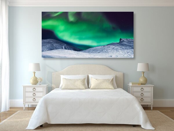 Kép aurora borealis az égen