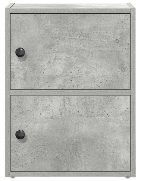 Betonszürke szerelt fa könyvespolc 40x24x52 cm